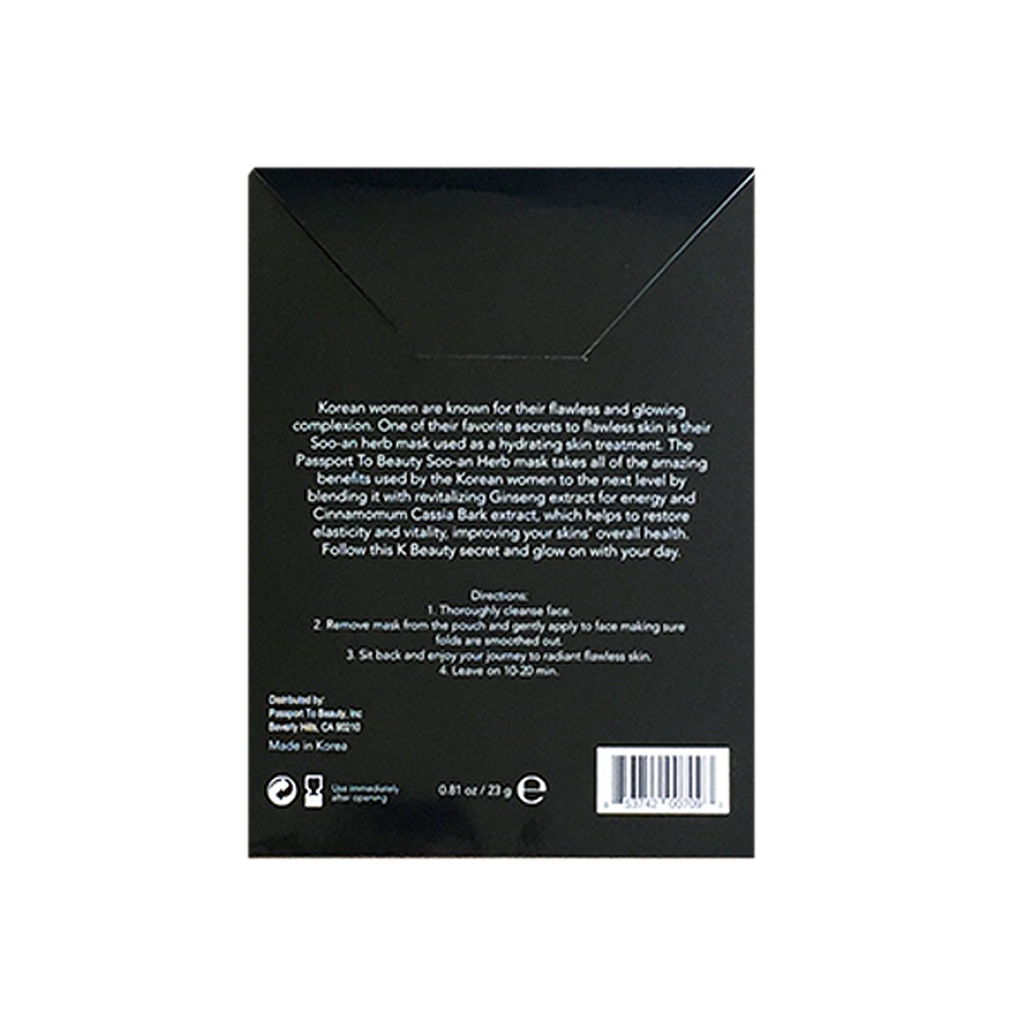 Korean Soo-An Herb Revitalizing Face Mask - Shop Passport To Beauty
